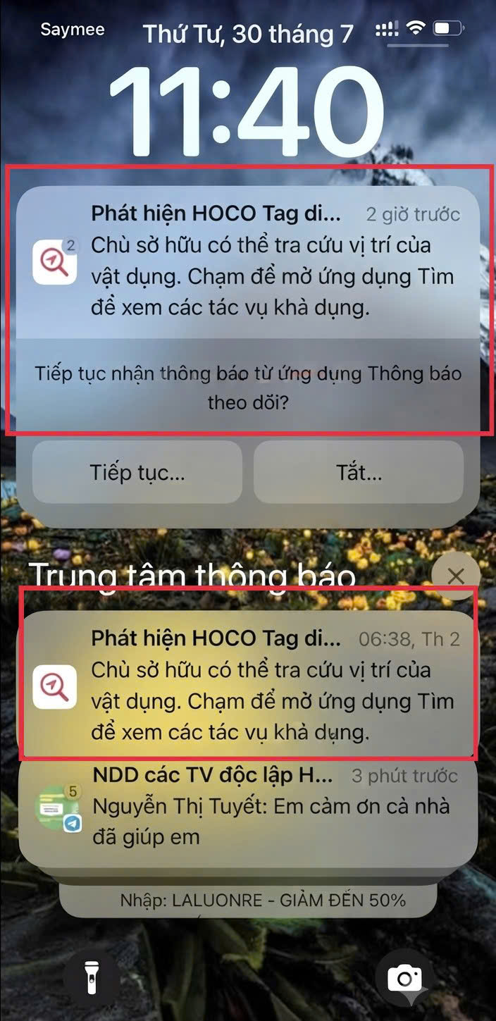 phát hiện airtag di chuyển cùng bạn